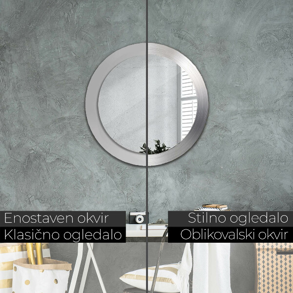 Dekorativno ogledalo Sijoč jeklo