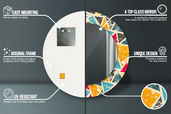 Okrasno ogledalo Retro sestava