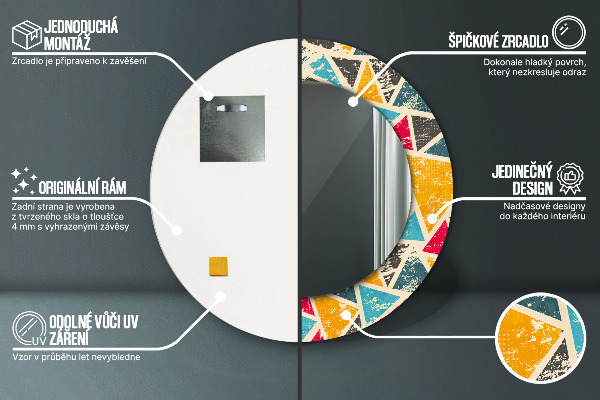 Okrasno ogledalo Retro sestava