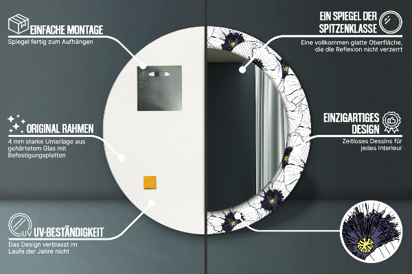 Okrasno ogledalo Sestava linearnih cvetov