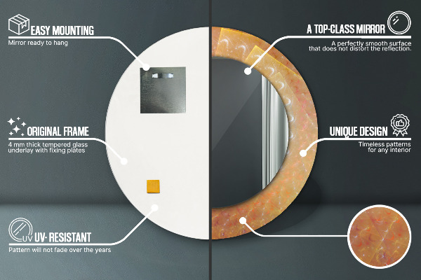 Okrasno ogledalo Spiralna abstrakcija