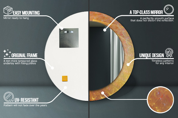 Okrasno ogledalo Spiralna abstrakcija