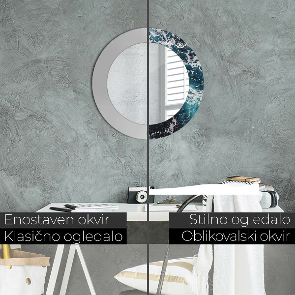 Ogledalo z okrasnim okvirjem Stormsko morje