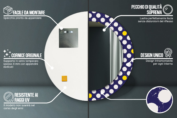 Tiskano ogledalo Retro pike