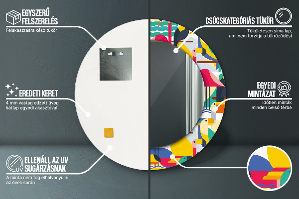 Tiskano ogledalo Geometrijske tropske ptice