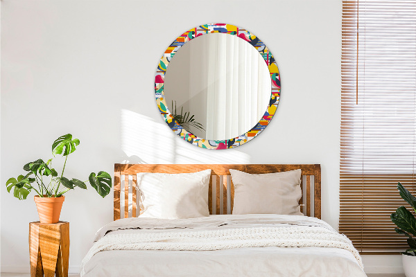 Tiskano ogledalo Geometrijske tropske ptice