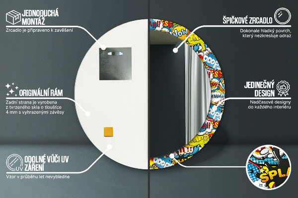 Tiskano ogledalo Vzorec stripa