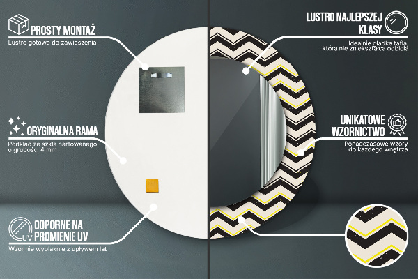 Okrasno ogledalo Vzorec cikcaka