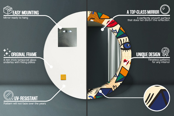 Okrasno ogledalo Pop Art Style