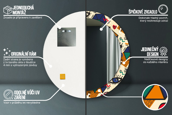 Okrasno ogledalo Pop Art Style