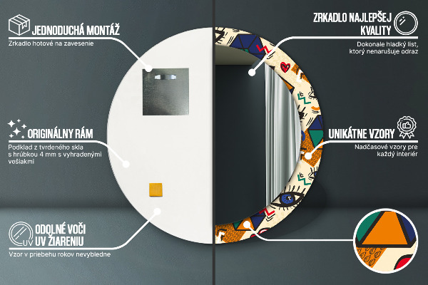 Okrasno ogledalo Pop Art Style