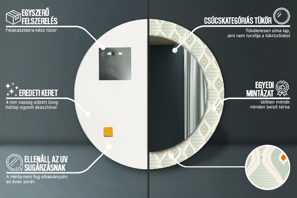 Okrasno ogledalo Lahki vintage vzorec