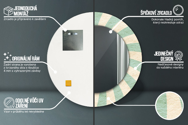 Dekorativno ogledalo Retro pastelni vzorec