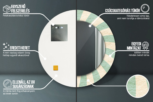 Dekorativno ogledalo Retro pastelni vzorec