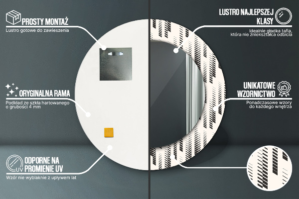 Dekorativno ogledalo Črtasti vzorec