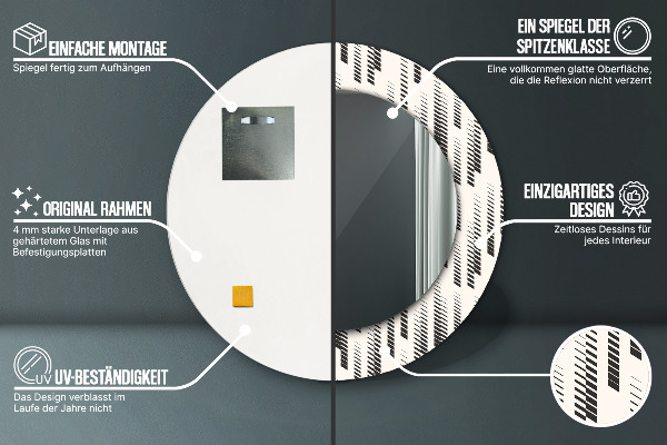 Dekorativno ogledalo Črtasti vzorec