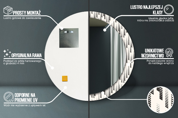 Dekorativno ogledalo Črtasti vzorec