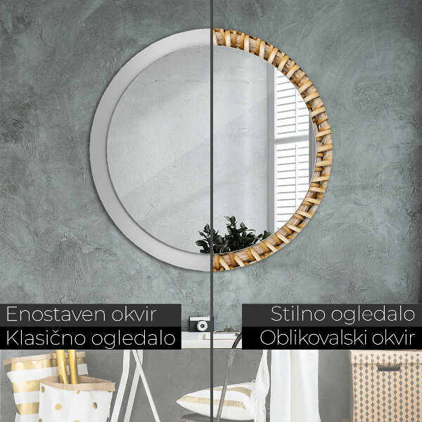 Okrasno ogledalo Naravna pletenica