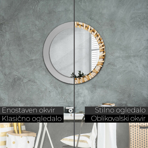 Okrasno ogledalo Naravna pletenica