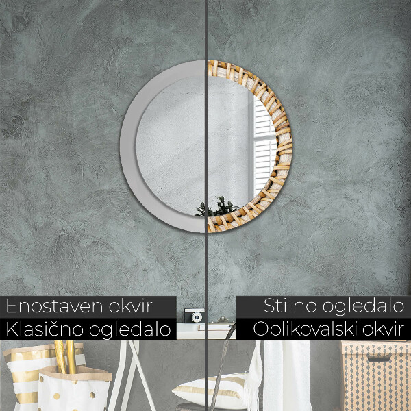 Okrasno ogledalo Naravna pletenica