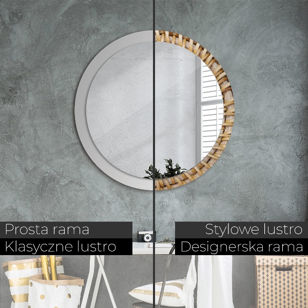Okrasno ogledalo Naravna pletenica