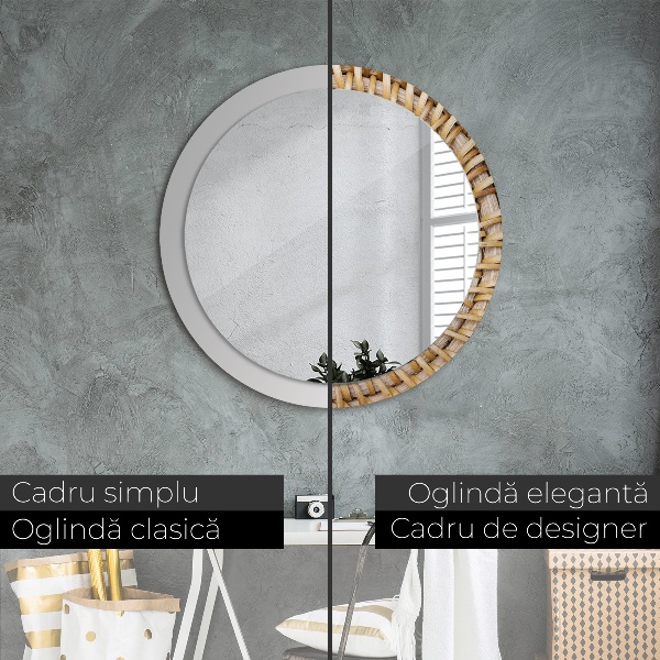 Okrasno ogledalo Naravna pletenica