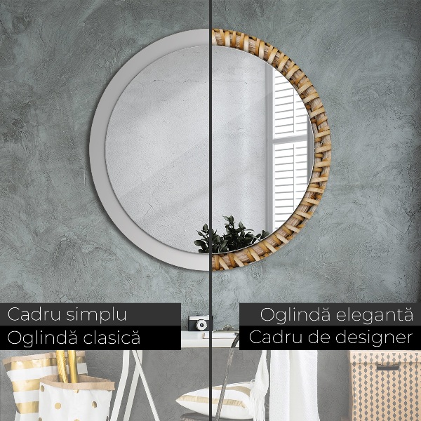 Okrasno ogledalo Naravna pletenica