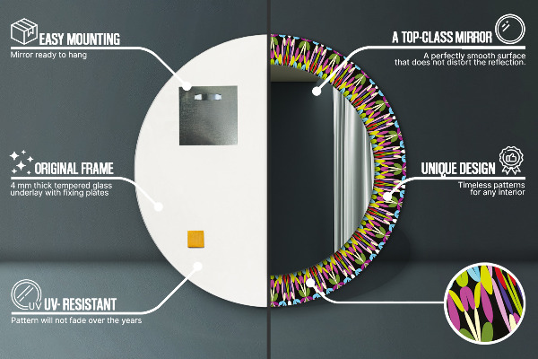 Tiskano ogledalo Vzorec psihedelične mandale