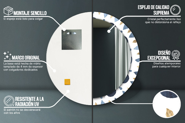 Okrasno ogledalo Moon Mandala