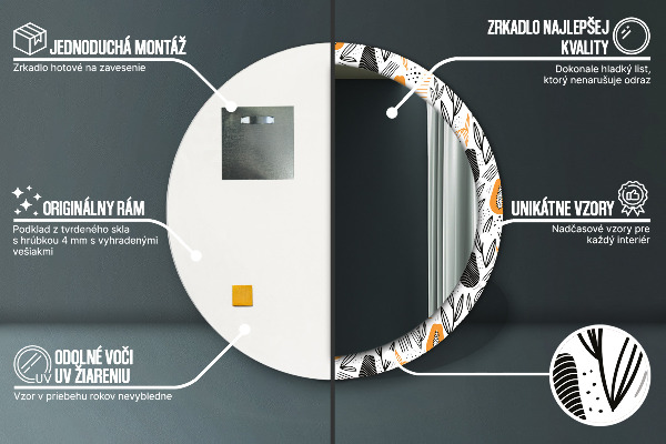 Okrasno ogledalo Papai vzorec