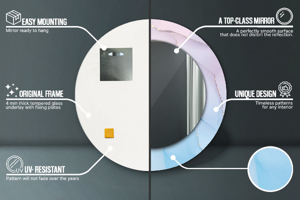 Dekorativno ogledalo Sodobna marmornata tekstura