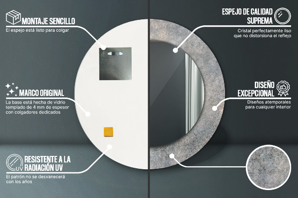 Dekorativno ogledalo Vintage beton