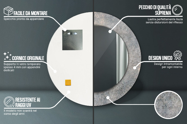 Dekorativno ogledalo Vintage beton