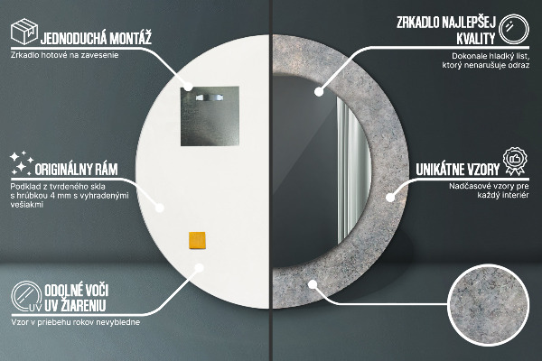 Dekorativno ogledalo Vintage beton