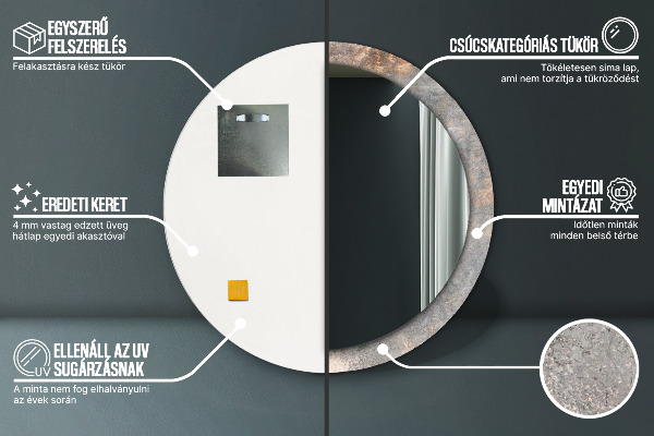 Dekorativno ogledalo Vintage beton