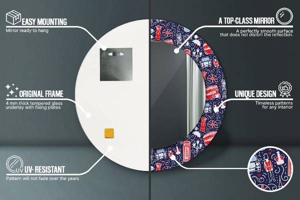 Dekorativno ogledalo Londonski simbol