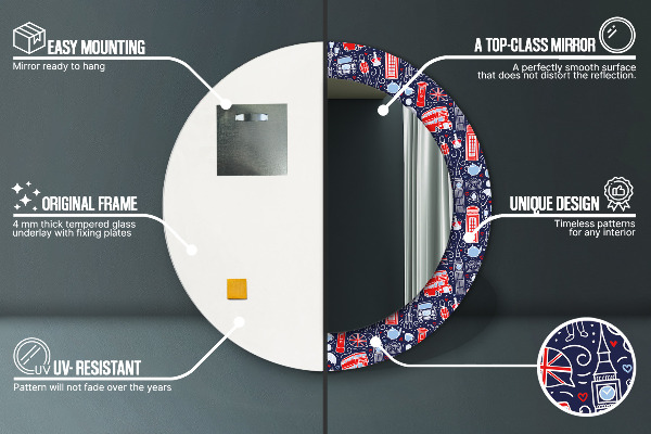 Dekorativno ogledalo Londonski simbol