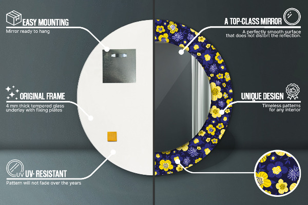 Dekorativno ogledalo Sladka majhna roža