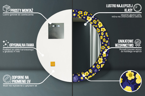 Dekorativno ogledalo Sladka majhna roža