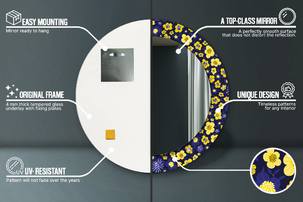 Dekorativno ogledalo Sladka majhna roža