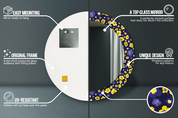 Dekorativno ogledalo Sladka majhna roža