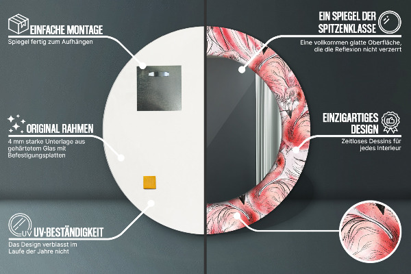 Dekorativno ogledalo Plamenski vzorec