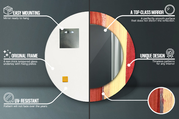 Ogledalo z okrasnim okvirjem Abstraktna slika