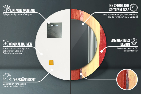 Ogledalo z okrasnim okvirjem Abstraktna slika