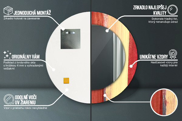 Ogledalo z okrasnim okvirjem Abstraktna slika