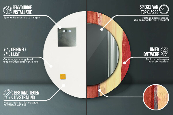 Ogledalo z okrasnim okvirjem Abstraktna slika