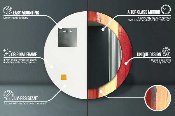 Ogledalo z okrasnim okvirjem Abstraktna slika