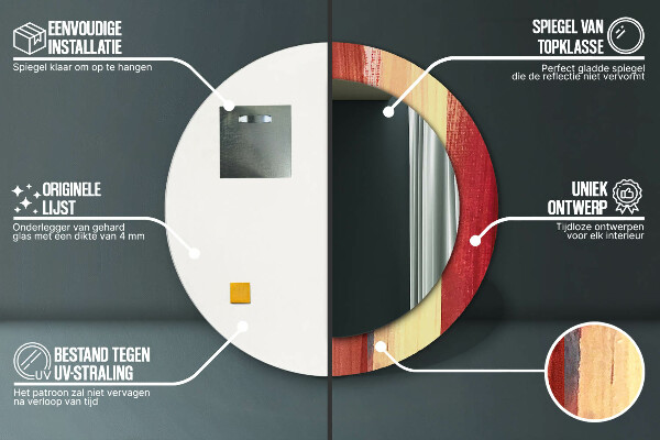 Ogledalo z okrasnim okvirjem Abstraktna slika