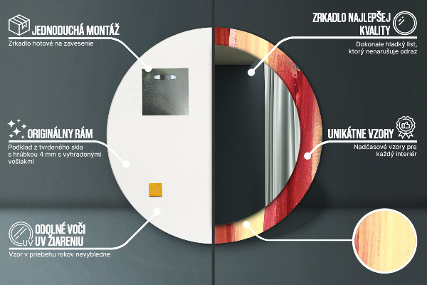 Ogledalo z okrasnim okvirjem Abstraktna slika