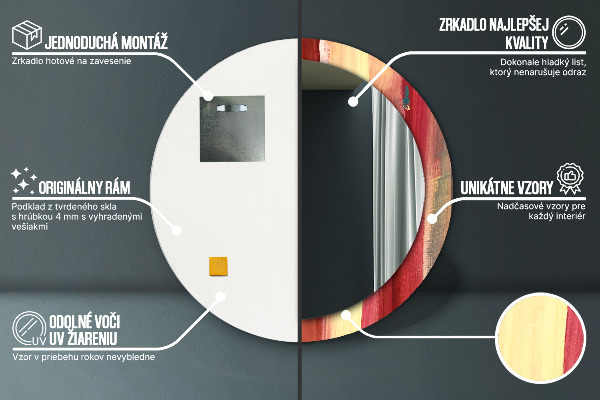 Ogledalo z okrasnim okvirjem Abstraktna slika